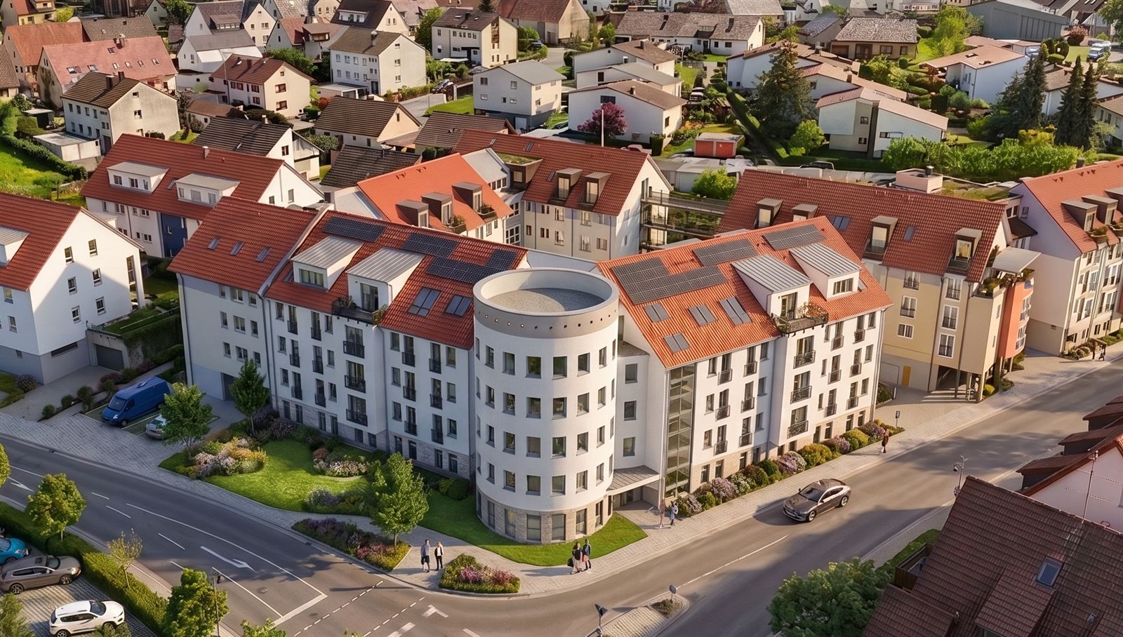 Project Badholz3, new construction and renovation of a nursing home in Beuren